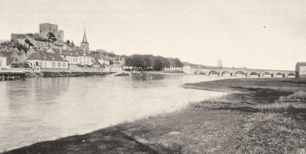 LOIR-ET-CHER. Montrichard. SMALL. 1903 old antique vintage print picture